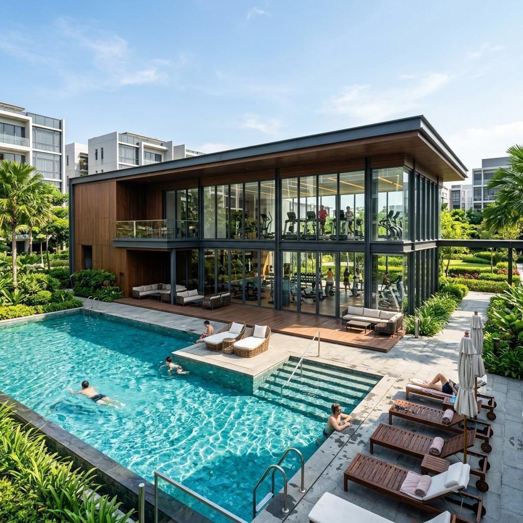 Modern Clubhouse with Pool